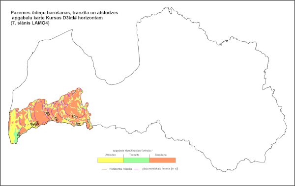 Pazemes ūdeņu barošanas, tranzīts un atslodze D3ktl horizontā