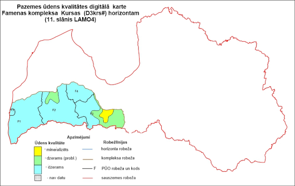 Pazemes ūdens kvalitāte D3krs horizontā