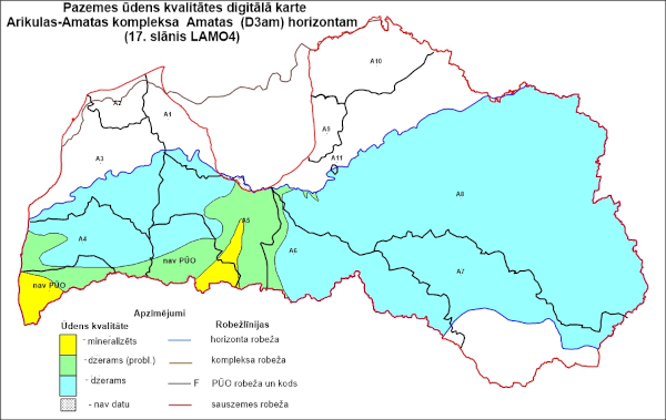 Pazemes ūdens kvalitāte D3am horizontā