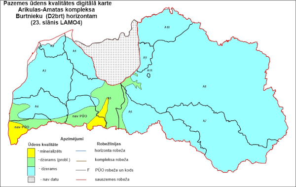 Pazemes ūdens kvalitāte D2brt horizontā