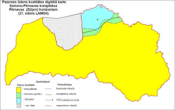 Pazemes ūdens kvalitāte D2pr horizontā