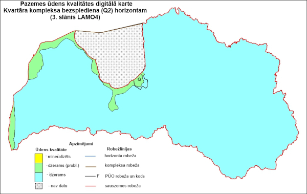 Pazemes ūdens kvalitāte Q2 horizontā