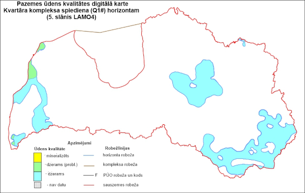 Pazemes ūdens kvalitāte Q1 horizontā