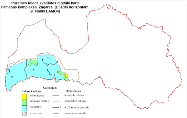 Pazemes ūdens kvalitāte D3zg horizontā